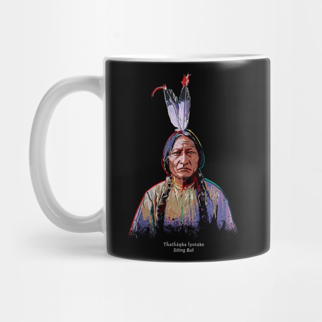 Sitting Bull-Portrait-Pop Art-Sioux-American-Indian-History by StabbedHeart